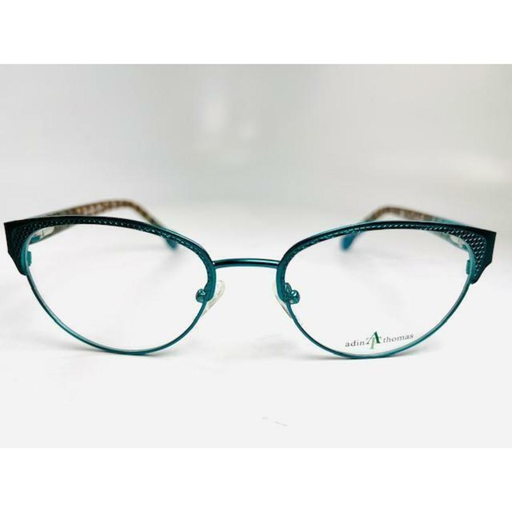 New Adin Thomas AT-282 C1 Teal & Tan Eyeglasses 50/18/135